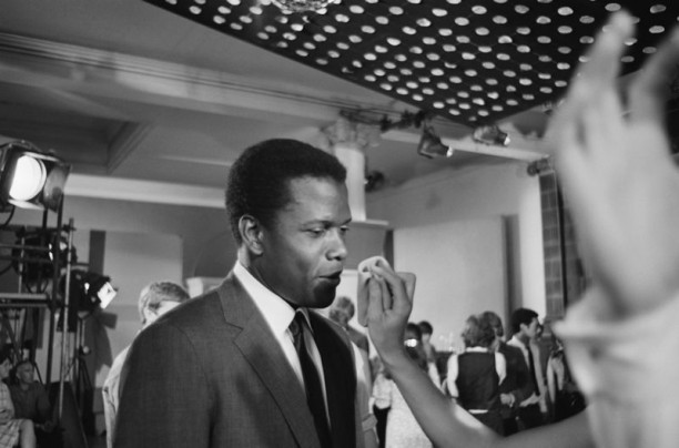 Poitier On Set