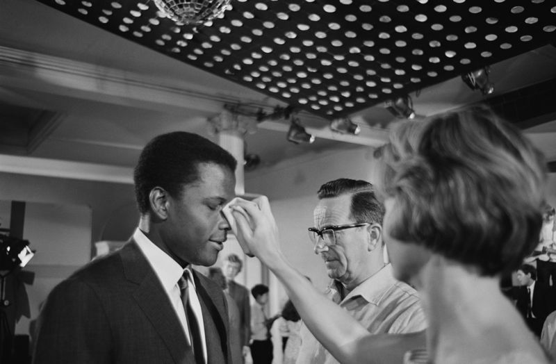 Poitier On Set