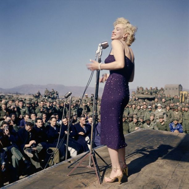 Marilyn Monroe Sings to US Marines