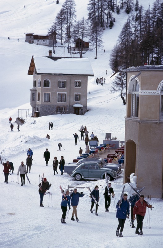 Skiers In St. Moritz