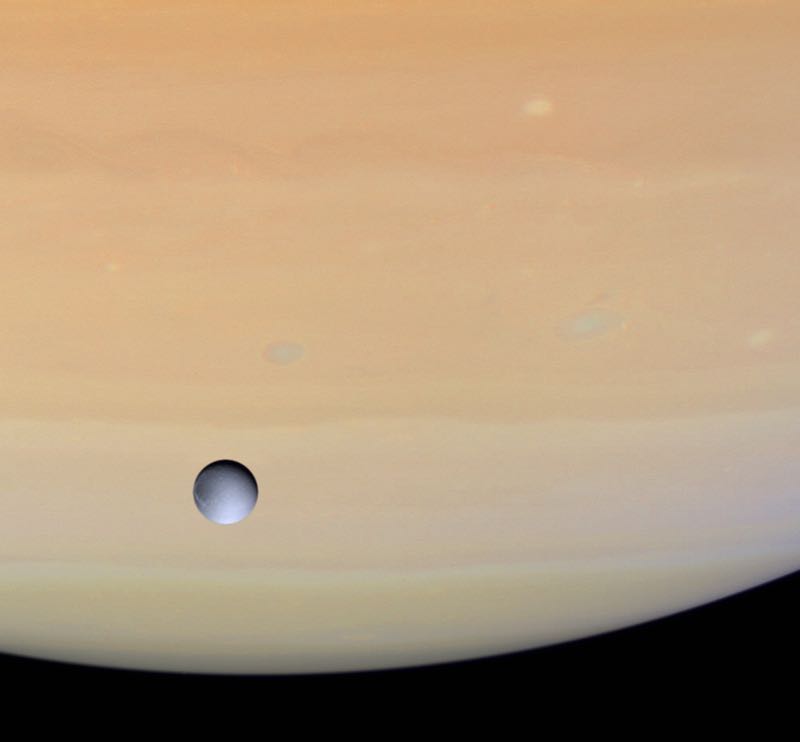 Saturn and its Moon Dione