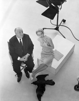 Alfred Hitchcock and Tippi Hedren