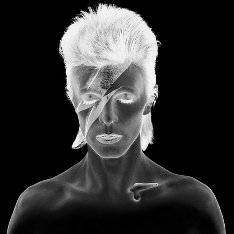 David Bowie Aladdin Sane Remastered Black & White negative