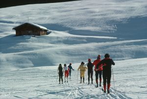 Skieurs à Lech