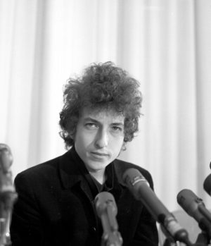 Dylan At A Press Conference In Los Angeles
