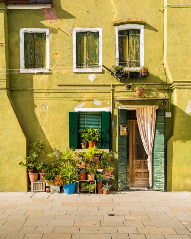 Colorful façade, Burano, Italy