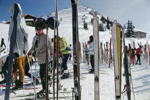 Skieurs à Gstaad