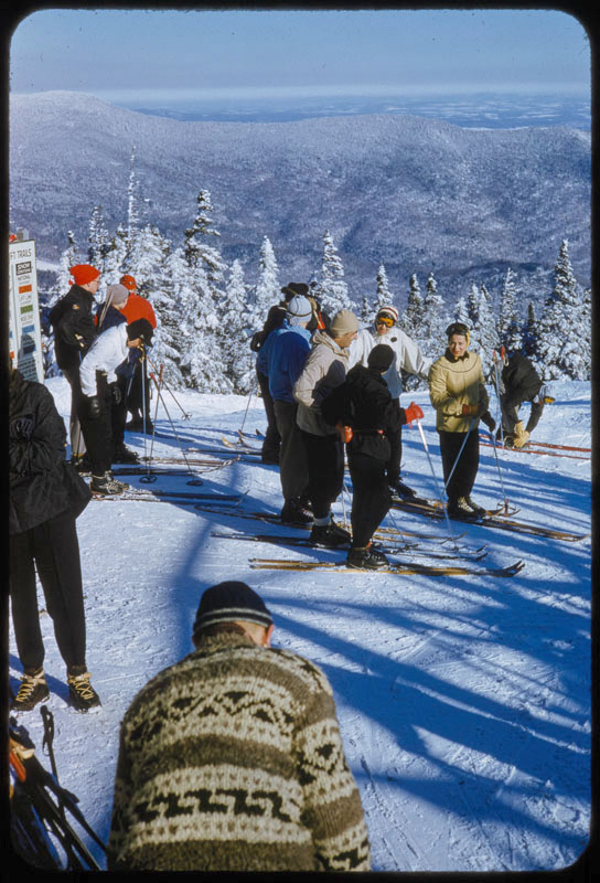 Classic Retro Ski Scene