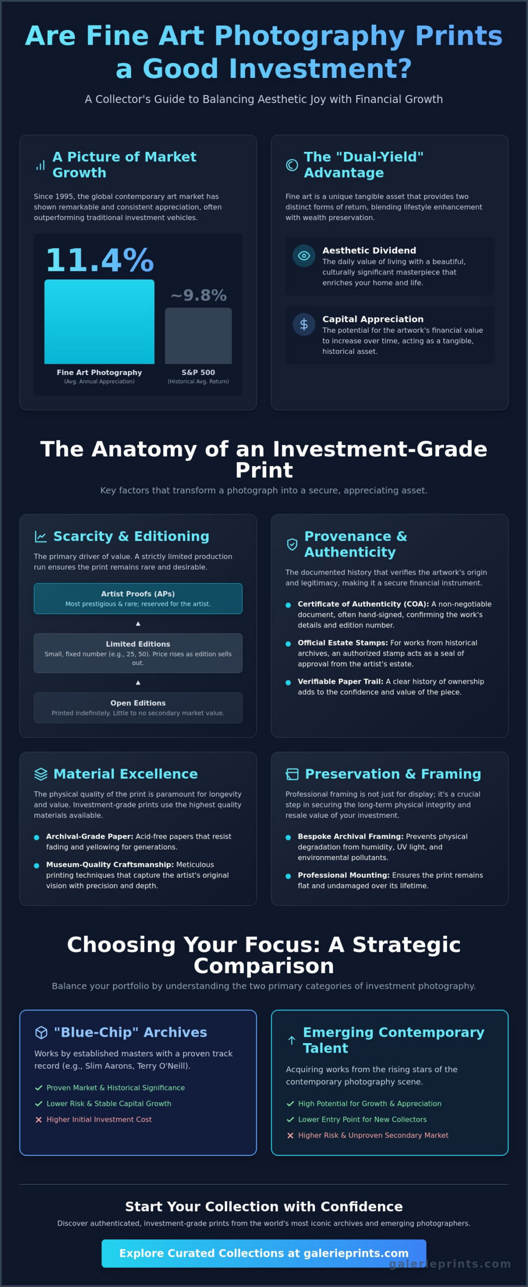 Are Fine Art Photography Prints a Good Investment? A Curator’s Guide to Collecting - Infographic