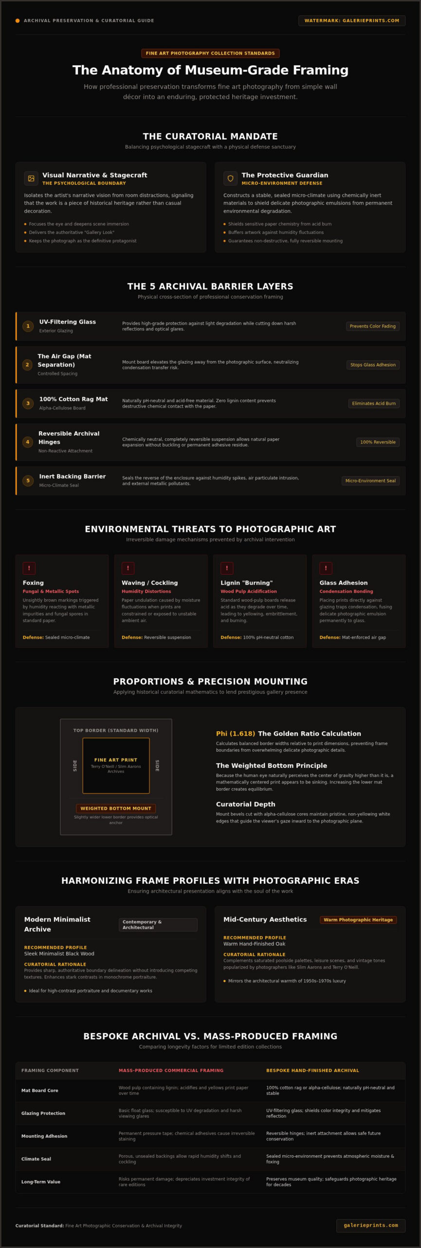 The Curator’s Guide to Framing Fine Art Photography - Infographic